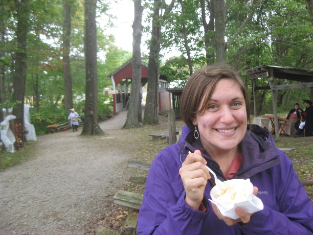 Ice cream with maple syrup!