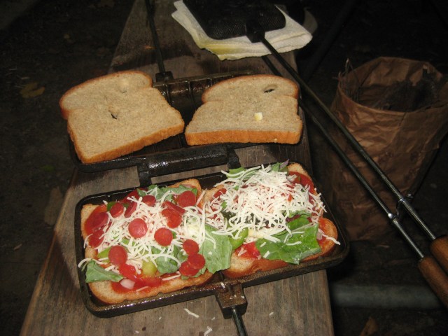 Two pizza mountain pies, coming right up!