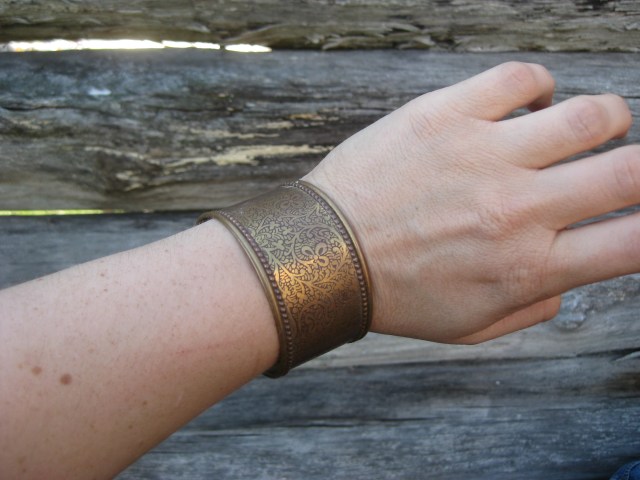 Hand-hammered brasswork. And at $10, a price this poor blogger can afford!